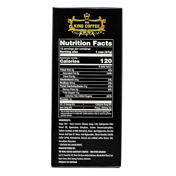 King Coffee 3in1 X3 Instant Vietnamese Coffee Packets Box 12 sticks x 0.95 oz (27g) Boost Energy Cafe Mix Perfect for Powerful Day (1)