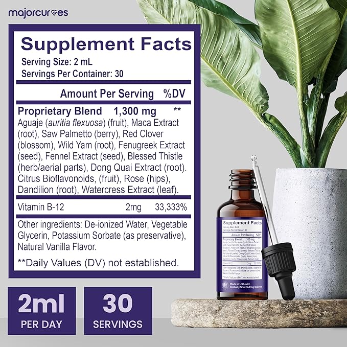 Butt Enhancement Drops - Premium Booty Building Supplements Bigger Butt Pills for Women Featuring Aguaje and Maca Extract - Fast-Acting Liquid for Fuller Lifted Toned Appearance