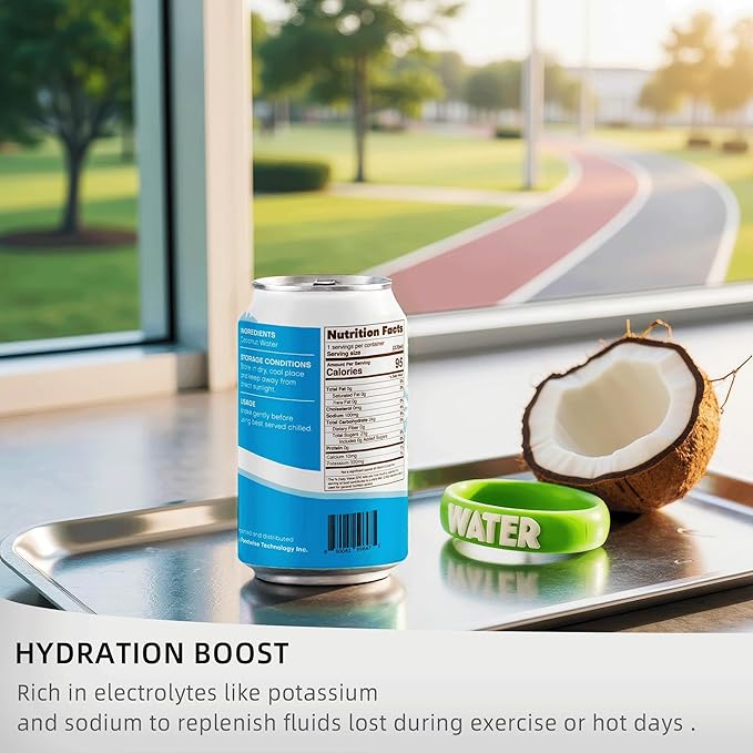 VIIBI Coconut Water NO added Sugar The Original Flavor - Made with Fresh Coconut Water Natural Electrolytes for Hydration Hydration with Electrolytes 11 Fl Oz (Pack of 24 Cans)