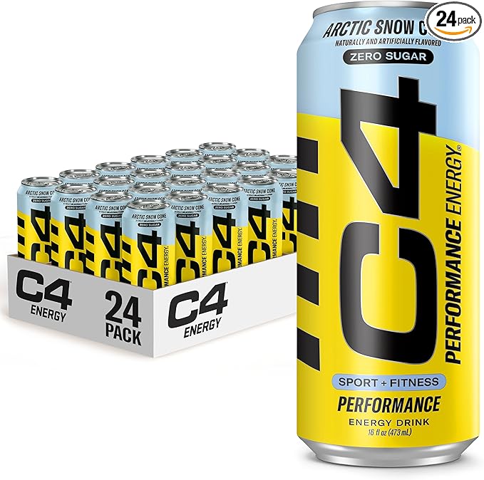 Cellucor C4 Energy Drink Skittles Carbonated Sugar Free Pre Workout Performance Drink with no Artificial Colors or Dyes 16 Oz Pack of 24