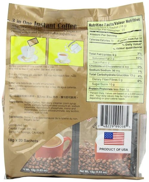 ABCafe 3 in 1 Instant Coffee Strong 20-Count