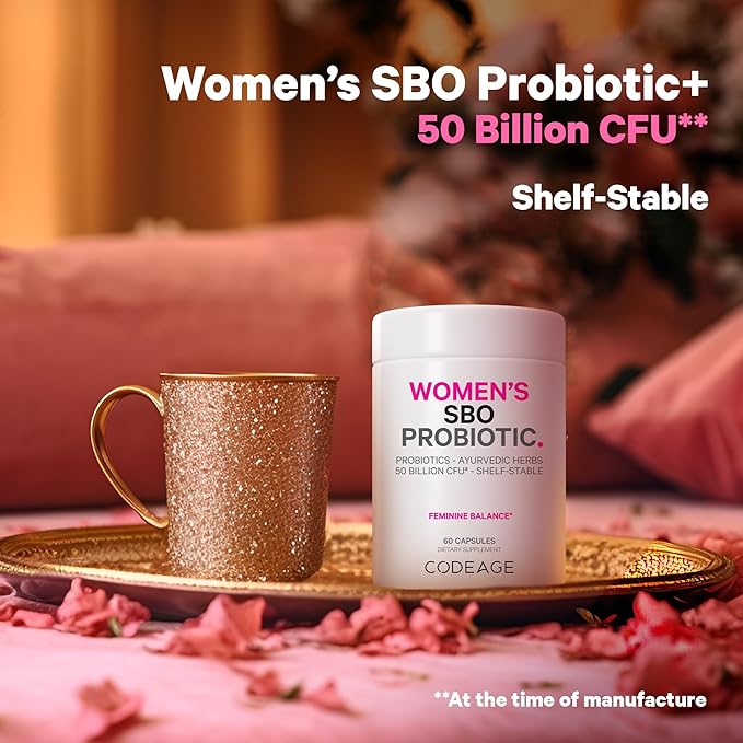 Codeage Multi Collagen Protein Capsules &amp Probiotics for Women Bundle | Multi Collagen Pills Collagen Types I II II V &amp X 90 Count | Prebiotics &amp Probiotics for Women - Soy &amp Dair