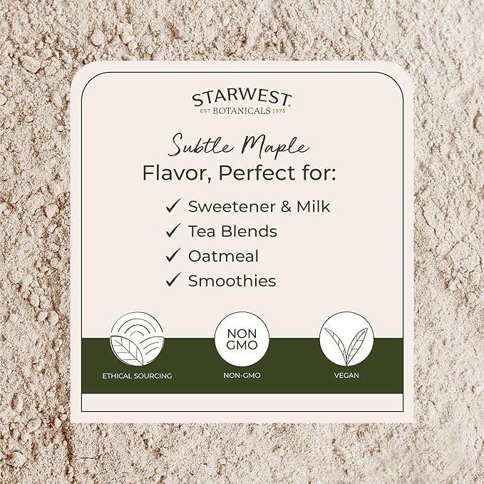 Starwest Botanicals Organic Slippery Elm Bark Powder - Traditional Herb for Tea &amp Recipes Enjoy with Milk &amp Sweetener Certified Kosher Non-GMO - Bulk 1 lb Bag