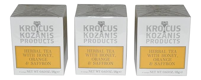 Krocus Kozanis Saffron Teas (Herbal Tea with Honey)