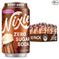 Nixie Organic Zero Sugar Soda Root Beer Healthy Soda Pop Non-GMO 0 Sugar 0 Calories Caffeine Free 12oz Cans (12 Pack)