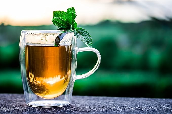 FIRE TEAS Relaxing Rooibos Evening Tea- Organic Red Rooibos Peppermint Lavender Raspberry Leaf Ginger Saffron - Caffeine Free Herbal Tea Strong Taste Perfect for Evenings &amp Nights -