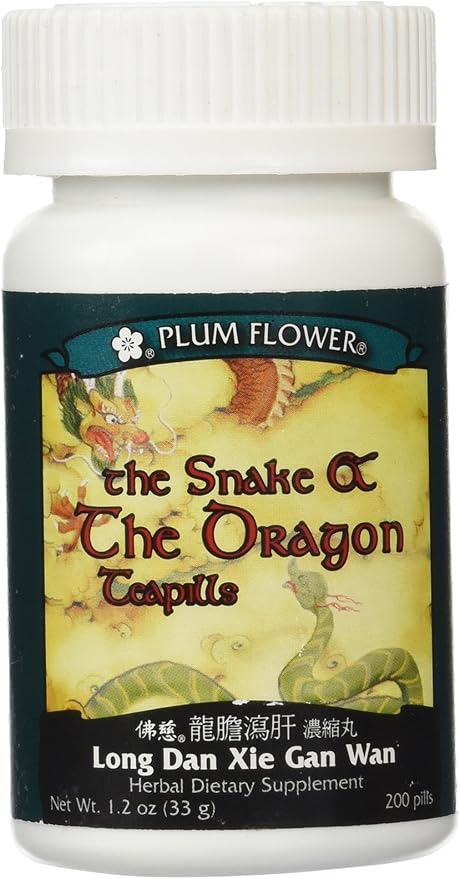 PLUM FLOWER CHINESE TEA The Snake &amp The Dragon Teapills 200 CT