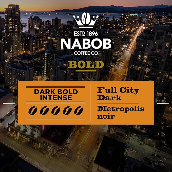 Nabob Bold Full City Dark - 340g/12 oz. Recyclable Flavor-Lock Package {Imported from Canada}