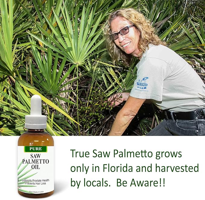 Pure Saw Palmetto Oil – 95-98% Concentrated Organic Extract – Liquid Saw Palmetto for Men &amp Women – Alternative to Capsules &amp Powder – 2 Fl Oz
