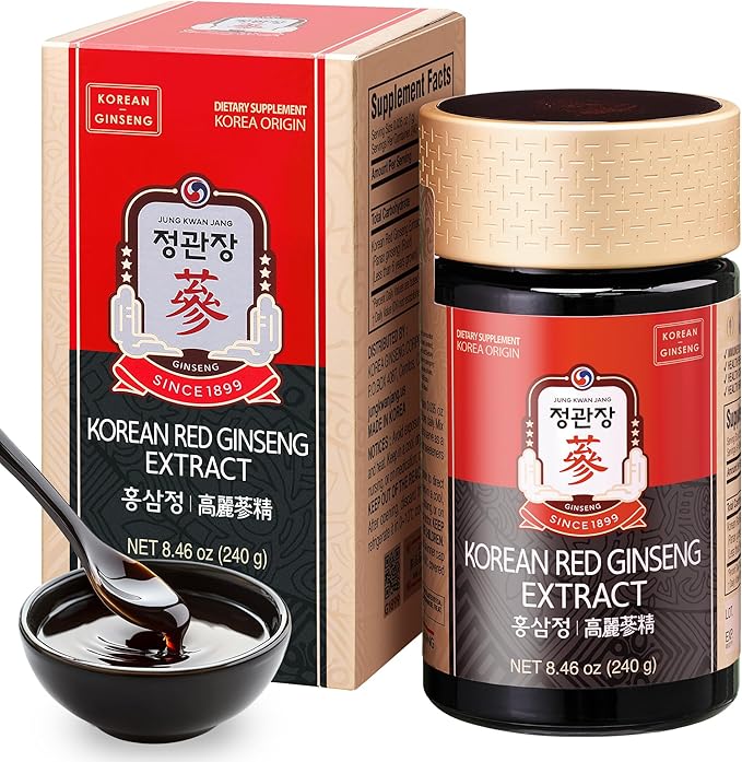 JUNG KWAN JANG Korean Red Panax Ginseng Extract Extra Strength Energy Boost Performance Boost Immune System Stamina Blood Circulation and Mental Health Support Memory Productivity - 240g