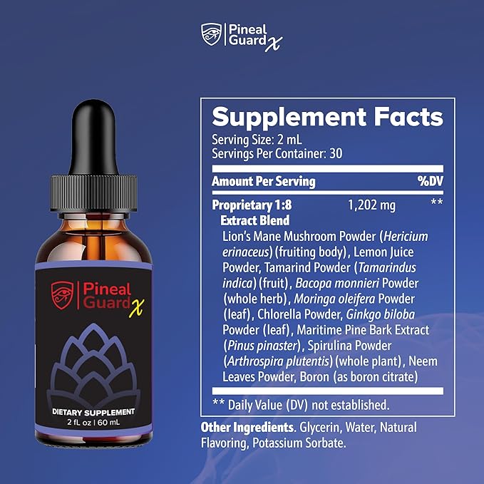 Pineal Gland Supplement - Brain Support Focus and Memory Vitamins for The Brain Decalcify Activate and Protect Your Pineal Gland - Third Eye Awakening - Pineal Guard X - Pack of 2