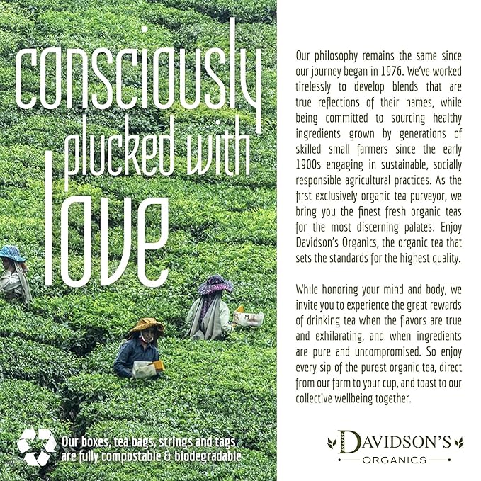 Davidson's Organics Moringa Ginger Lemon Loose Leaf Tea 16-Ounce Bag