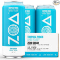 ZOA Zero Sugar Energy Drinks Tropical Punch - Sugar Free with Electrolytes Healthy Vitamin C Amino Acids Essential B-Vitamins and Caffeine from Green Tea - 16 Fl Oz (12-Pack)