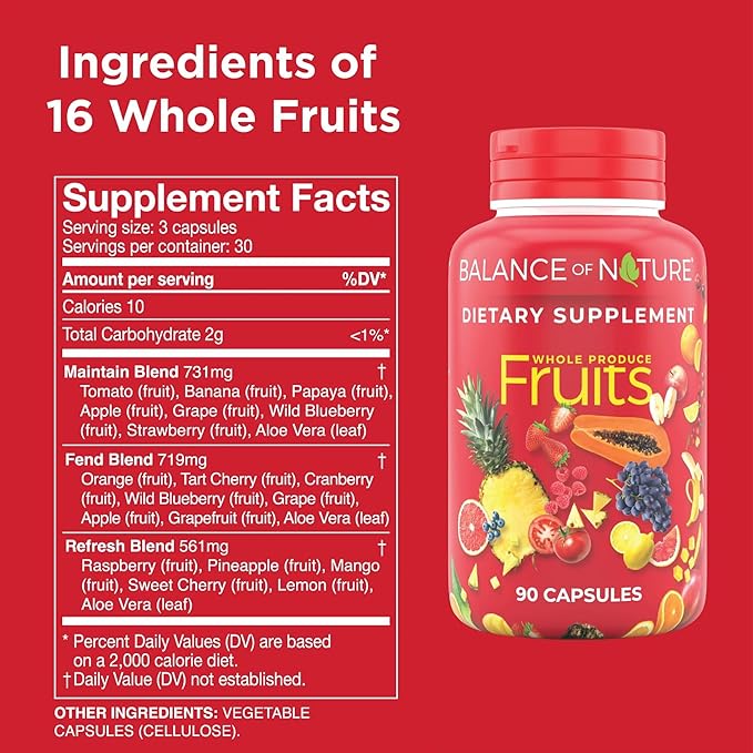 Balance of Nature Whole Fruits Supplement with Superfood Fruits