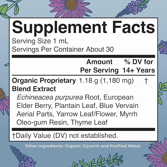 Lymphatic Support Drops by MaryRuth's | USDA Organic Lymphatic Cleanse Immune Support Supplement| Lymphatic Support with Echinacea &amp Elderberry | Blue Vervain | Vegan | Non-GMO | 30 Servings