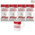 Café Santo Domingo 16 oz Bag Ground Coffee Medium Roast (Pack of 4) + Café Santo Domingo Coffee Mug 11 oz