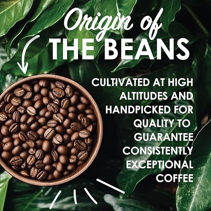 Magnum Exotics Coffee Blue Mountain Blend - Light-Medium Roast Ground Coffee Pods Single Serve Made With 100% Arabica Beans Freshly Roasted Mild Acidity - 42 Count (Pack of 1)