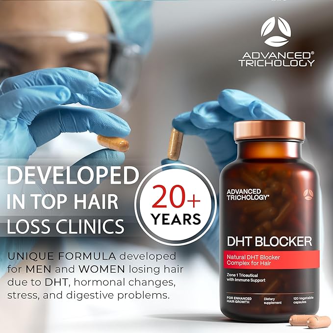 DHT Blocker - Hair Growth Supplement for Genetic Thinning for Men and Women | Approved* by American Hair Loss Association | Guaranteed Backed by 20 Years of Experience in Hair Loss Treatment Clinics