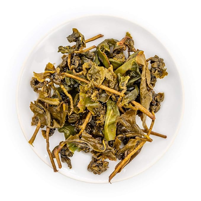 Oriarm Jasmine Oolong Tea Loose Leaf - Jasmine Flavored Taiwan Oolong Green Tea Leaves - 1000g (2×500g Zip-lock Resealable Bags)