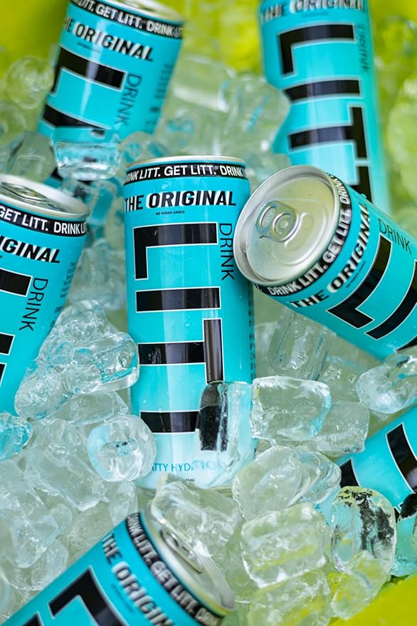 DRINK LITT THE ORIGINAL | 100% Pure Coconut | Natty Hydration | Natural Electrolytes | B Vitamins | 11 oz (Pack Of 12)