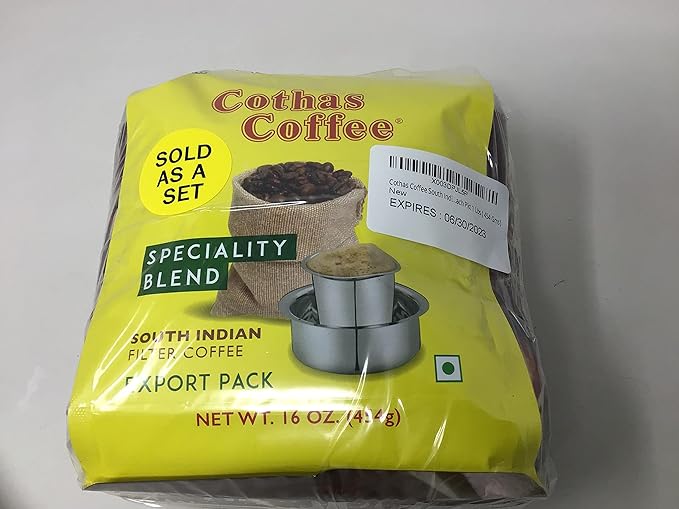 Cothas Traditional South Indian Speciality Blend Filter Coffee Powder - Pack Of 2 454g [ Coffee 85% &amp Chicory 15% ]