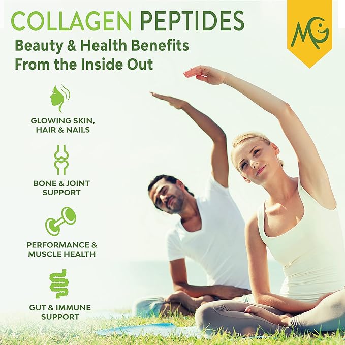 MariGold Grass-fed Collagen Peptides Protein - Horchata 1LB - 100% Pure Type I &amp III Hydrolyzed Bovine Collagen Non-GMO Hormone Free Dairy Free Keto-Friendly Healthy Joints and Skin