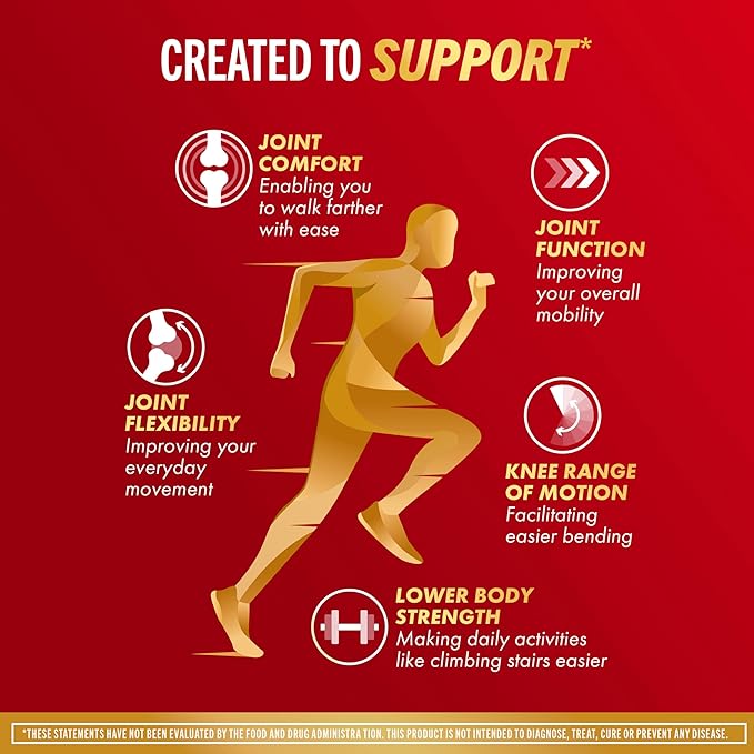 Move Free Advanced 5-Day Joint Support Supplement with Turmeric Curcumin &amp Tamarind (TamaFlex) Glucosamine &amp Vitamin D3 for Joint Health Bone Strength Cartilage and Knee Range of Motion. 9