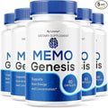 (5 Pack) Memo Genesis Capsules - Original MemoGenesis Brain Health Daily Support Pills Natural Advanced Formula Cognitive Health &amp Function to Help Maintain Clarity Focus 300 Capsules for 5 Month