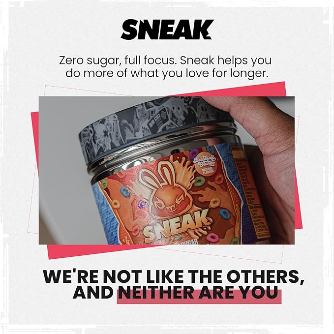 SNEAK Energy Drink Powder | Breakfast Orange | No Sugar. No Nasties. Just Natural Caffeine Focus-Boosting Nootropics | 40 Servings