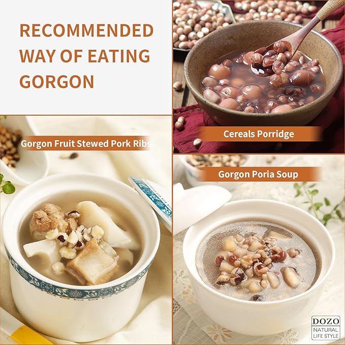 DOZO Gorgon Fruit Dried Fox Nuts Gorgon Euryale Natural Gordon Euryale Seed 22.5oz/640g Qian Shi Removing Dampness 芡实 鸡头米 芡實