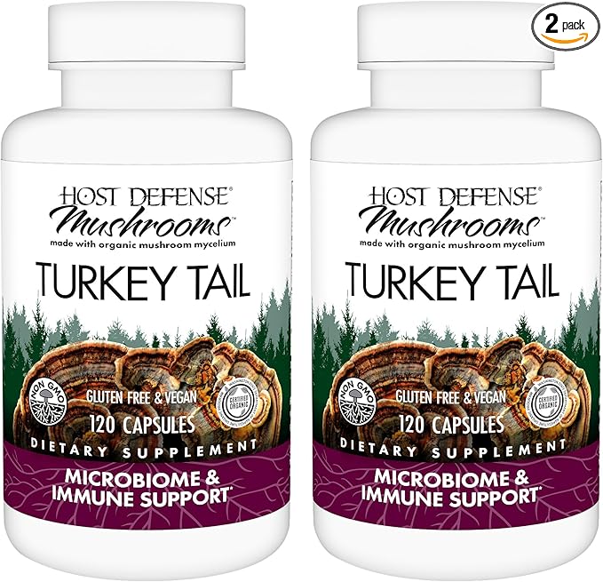 Host Defense Turkey Tail Capsules 240 ct (Pack of Two 120 ct Units)