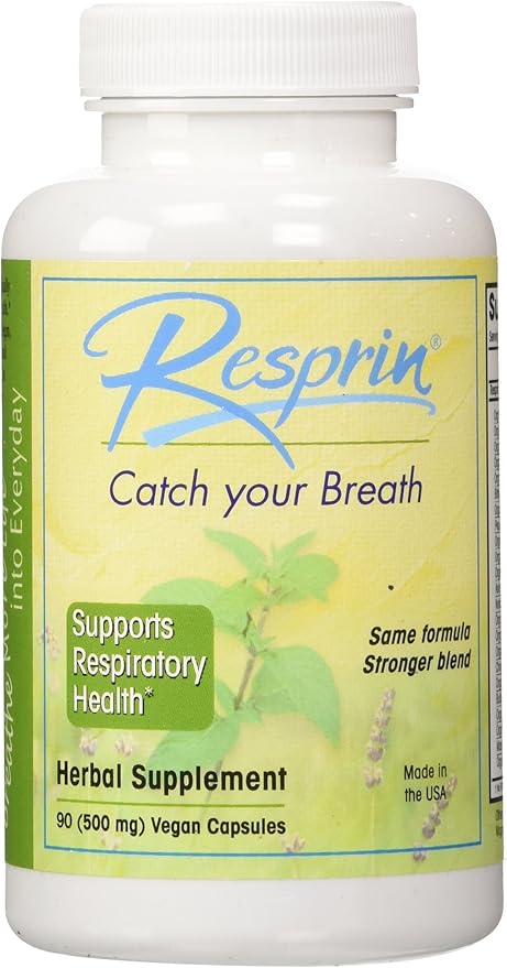 Respirin Traditional Herbal Blend for Natural Breathing Enhancement 500mg 90 Vegan Capsules
