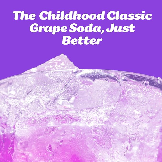 Slice Healthy Soda Grape Prebiotic &amp Probiotic Soda Pop 5g Fiber 40 calories 12 fl oz 12 Pack