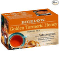 Bigelow Tea Golden Turmeric Honey plus Adaptogens 18 Count (Pack of 6) 108 Total Tea Bags