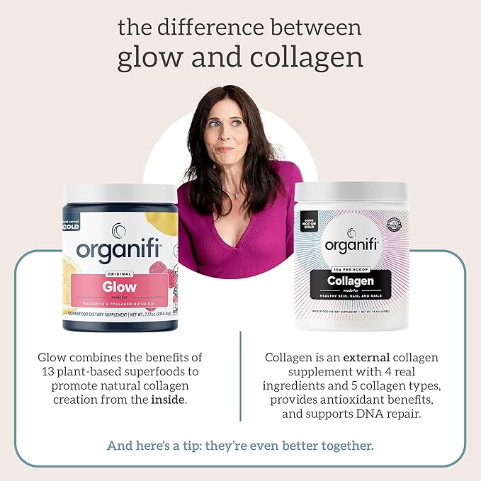 Organifi Unflavored Collagen Powder - Supports Stronger Skin Nails and Hair 30 Servings