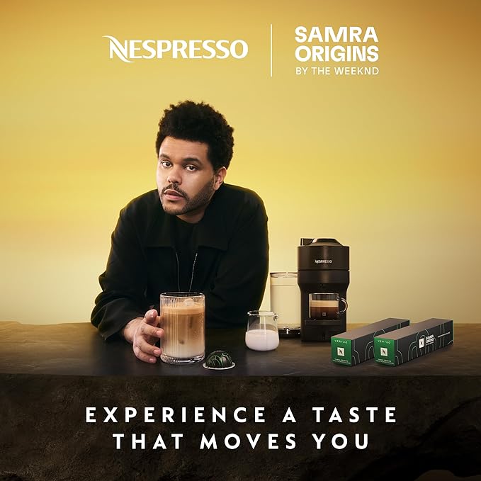 Nespresso I Samra Origins by The Weeknd Vertuo Togetherness Blend Double Espresso Light Roast 20-Count Coffee Pods Brews 2.7 fl. Oz.