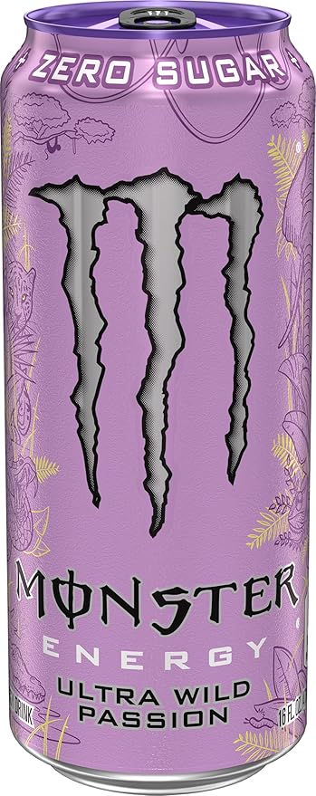 Monster Energy Ultra Wild Passion Sugar Free Energy Drink 16 Ounce (Pack of 15)