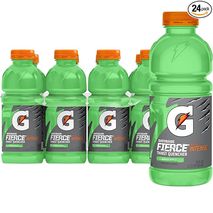 Gatorade Thirst Quencher Green Apple 20 Ounce  (Pack of 24)
