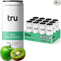Tru Focus Seltzer Sparkling Water with Green Tea Extract Yerba Mate L Theanine &amp Real Apple Kiwi Juice Sweetened with Monk Fruit &amp Stevia Gluten Free Vegan Sugar Free 12 FL OZ Cans 12
