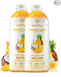 Smartfruit Aloha Pineapple + Prebiotic – 100% Real Fruit Purée with Pineapple Banana Apple &amp Coconut – Great for Smoothies Juice Yogurt Cocktails Teas – High in Vitamin A – 2-Pk 48oz Each