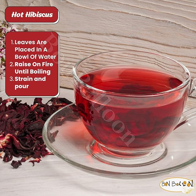 Natural Hibiscus Flower Tea Pure Dried Egyptian Herbal Egypt Hibiscus Tea (17.64 oz / 500 gm)