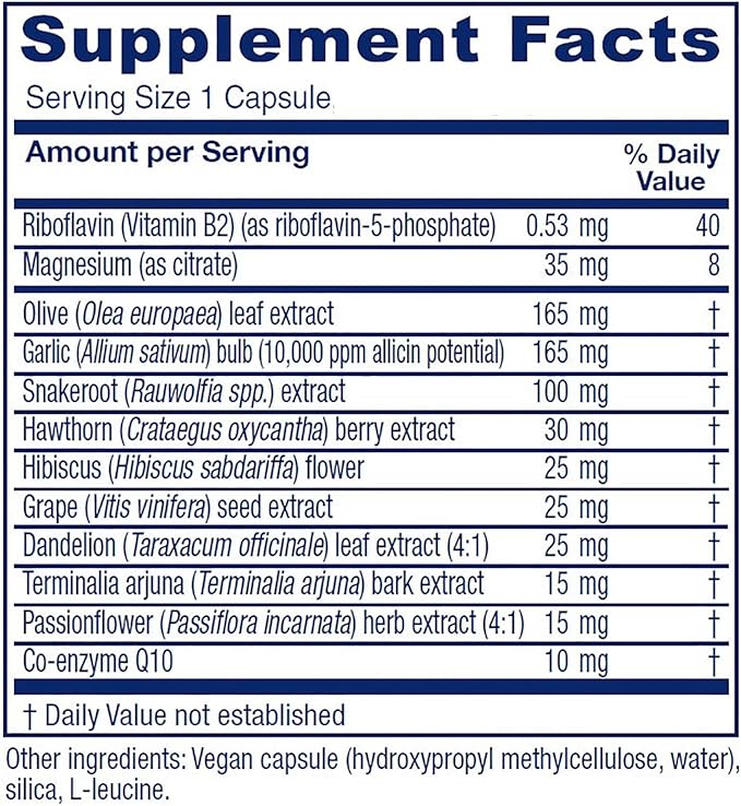 Vitanica Rauwolfia Extra Cardiovascular Support Supplement Vegan 180 Capsules