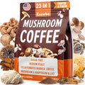 Mushroom Coffee 23 IN 1 Instant Mushroom Coffee - Zero Sugar with 100% Fruiting Lion's Mane Chaga Cordyceps Reishi Ashwagandha Decaf Arabica for Focus Energy Gut Digestion Immunity 5.3 oz