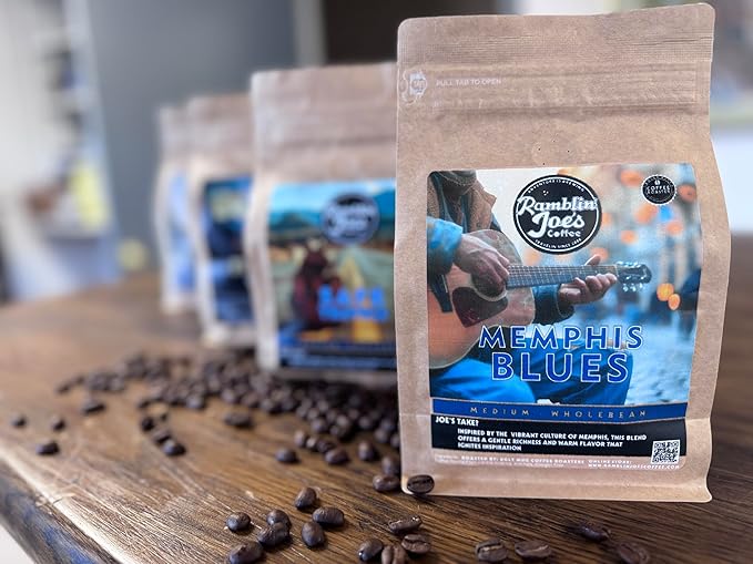 Ramblin' Joe's Coffee Light Roast | 2-12oz Ground Coffee packs (First Note Ground Coffee)