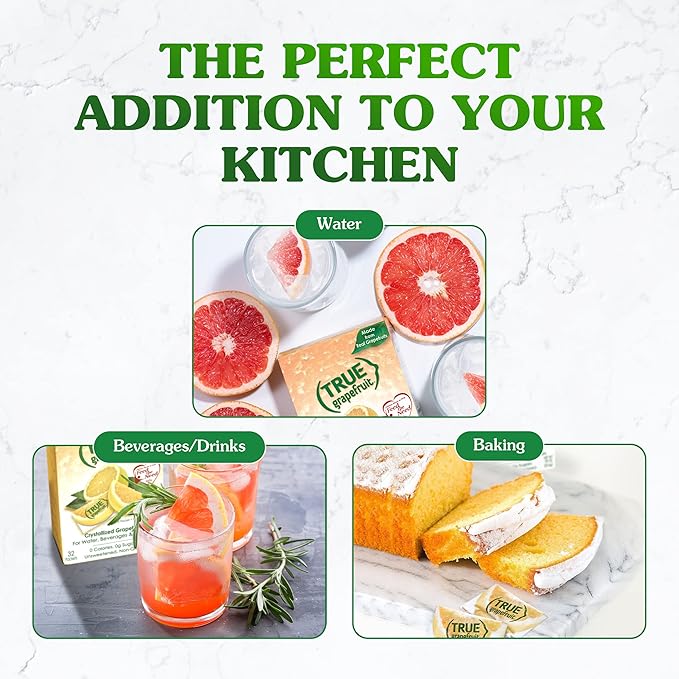True Grapefruit 500ct (Pack of 1) - Water Enhancer - Bulk Dispenser - 0 Calorie Drink Mix Packets For Water - Sugar Free Grapefruit Flavoring Powder Packets