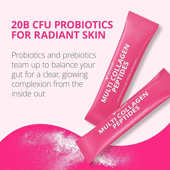 Collagen Powder for Women Collagen Peptides Powder with Probiotics Prebiotic Collagen Protein for Skin Hair Bone &amp Joint | 16-in-1 Sugar-Free Formula Unflavored