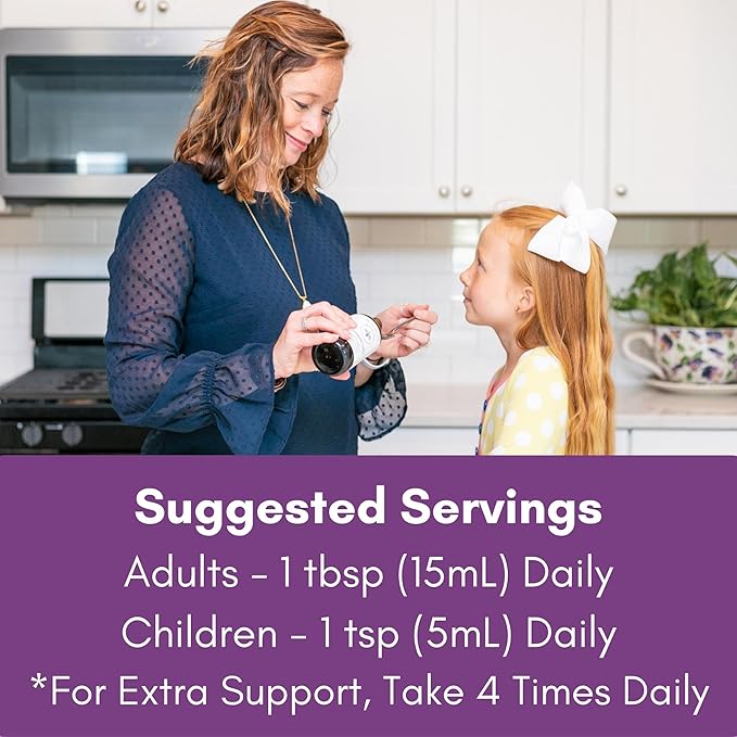 Elderlane Elderberry Syrup Elderberry Shots - Immune Support Supplement for Kids &amp Adults - Immune Boosters - Natural Immunity Booster - Made with Honey &amp Elderberries - Gluten-Free - 8.5 Fl O