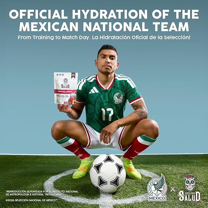 Salud 2-in-1 Hydration Packets + Immunity Electrolytes Powder Strawberry - Fresca Agua Fresca Drink Mix Elderberry Dairy &amp Soy Free Non-GMO Gluten Free Vegan Low Calorie 1g Sugar (15 Servi