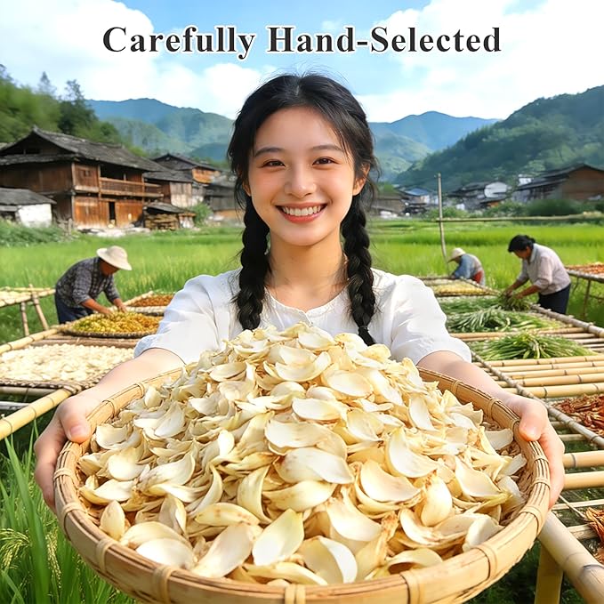 Dried Lily Bulb (Bai He) 7.05oz / 200g (100g × 2 Jars) – Sulfur-Free Chinese Lily Bulbs for Soup Congee Herbal Tea &amp Oatmeal 百合 无硫百合干 龙牙百合