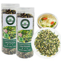 JINQI 2bottles Dried Lotus Plumule Tea- 莲子芯7.76oz/220g(3.88oz/110g*2) Lotus Embryo lotus seed core Chinese Herbal Tea Holiday Gifts Tea Gifts